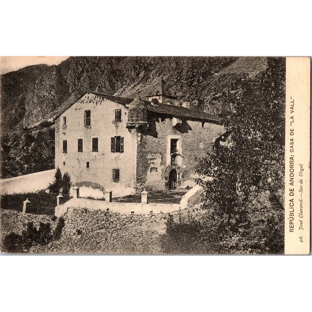 Vintage Andorra La Valls Casa Postcard by‎ José Claverol Scenic View